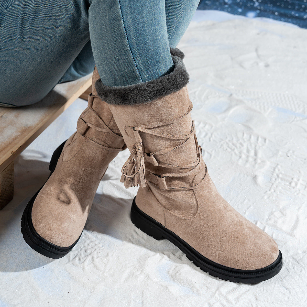 CozyStep™ Tassel Vinterstøvler