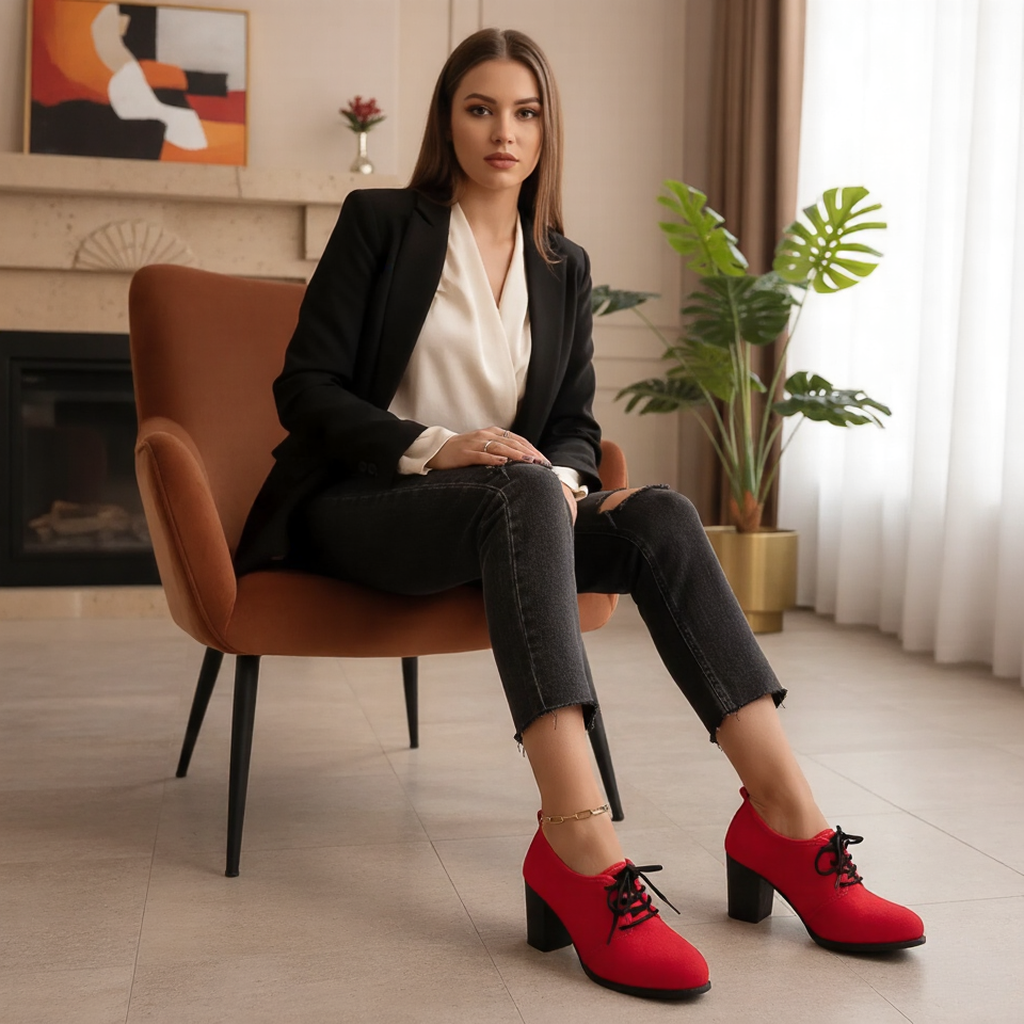 Rosa Elegance Snøresko