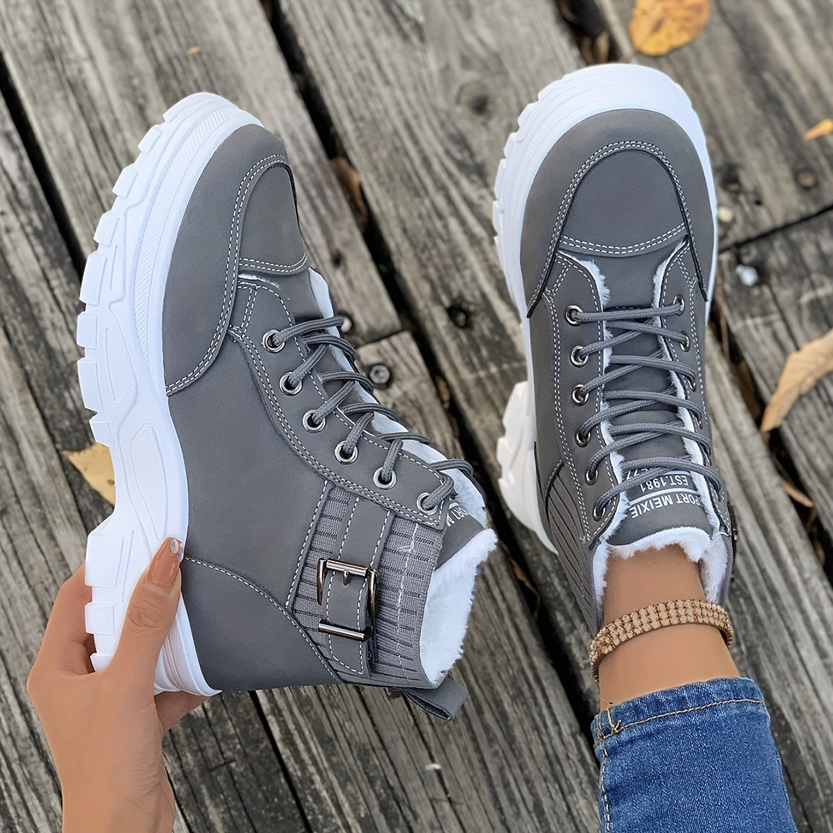 Nordica™ – Vinterstøvler i Læder med Ortopædisk Komfort og Varmt Fleecefor