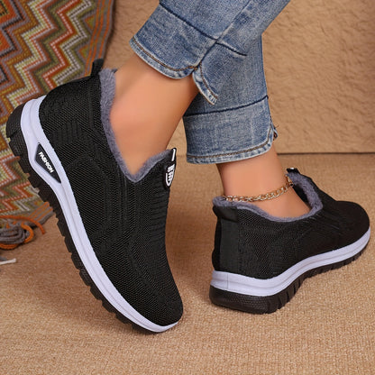 Kvinders Skridsikre Slip-On Vinterstøvler med Varm Foring