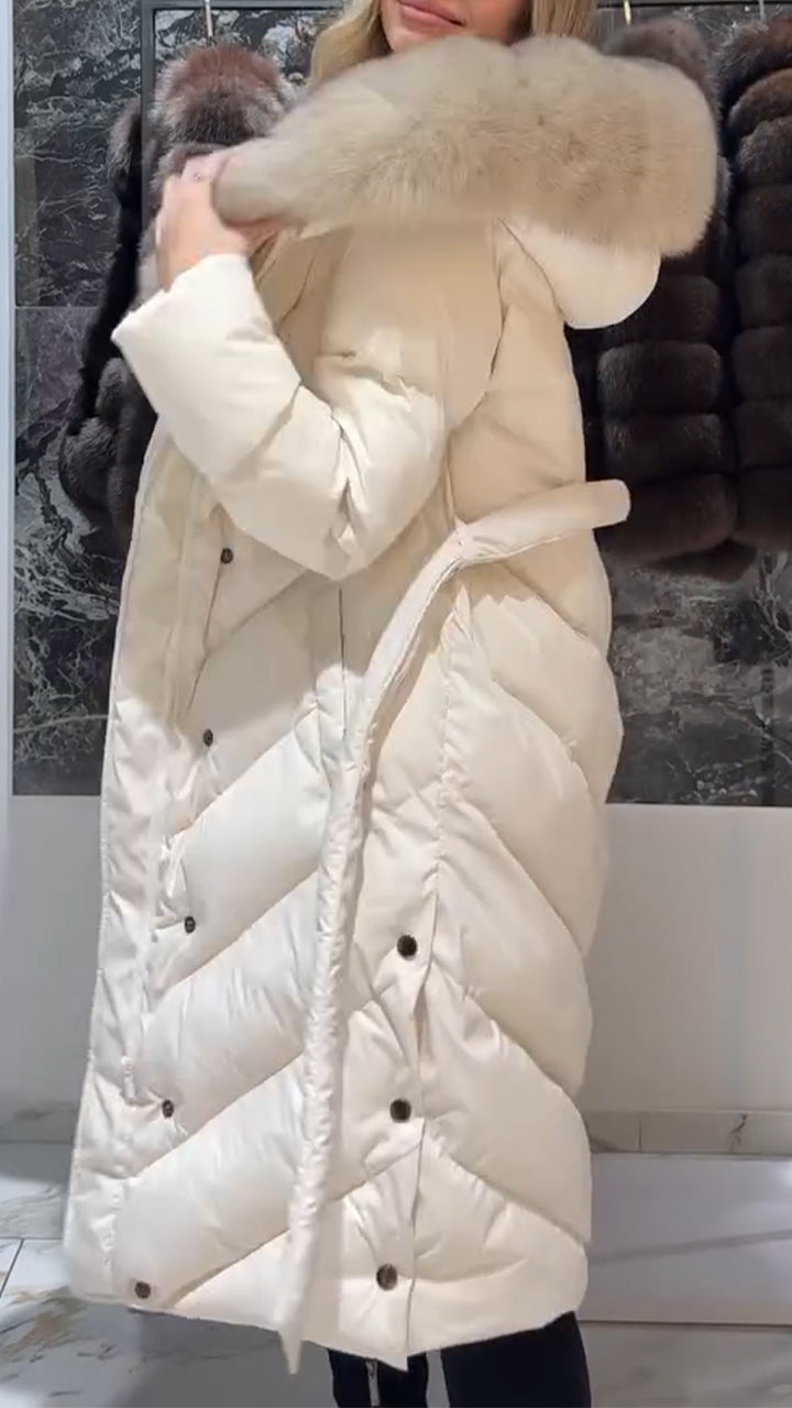 Damejakke med Pelskrave