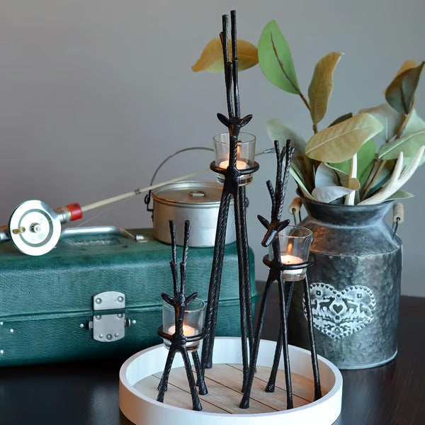 Reindeer™ – Moderne Juledekoration i Metal til Planter og Lys
