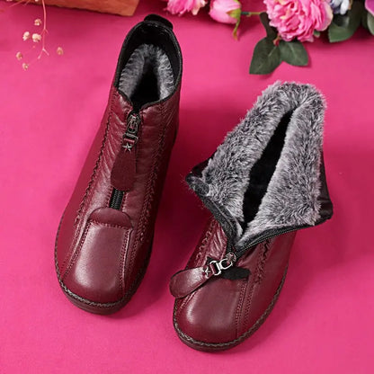 Dame Støvler i Ægte Læder – Skridsikre og Varmende Komfort