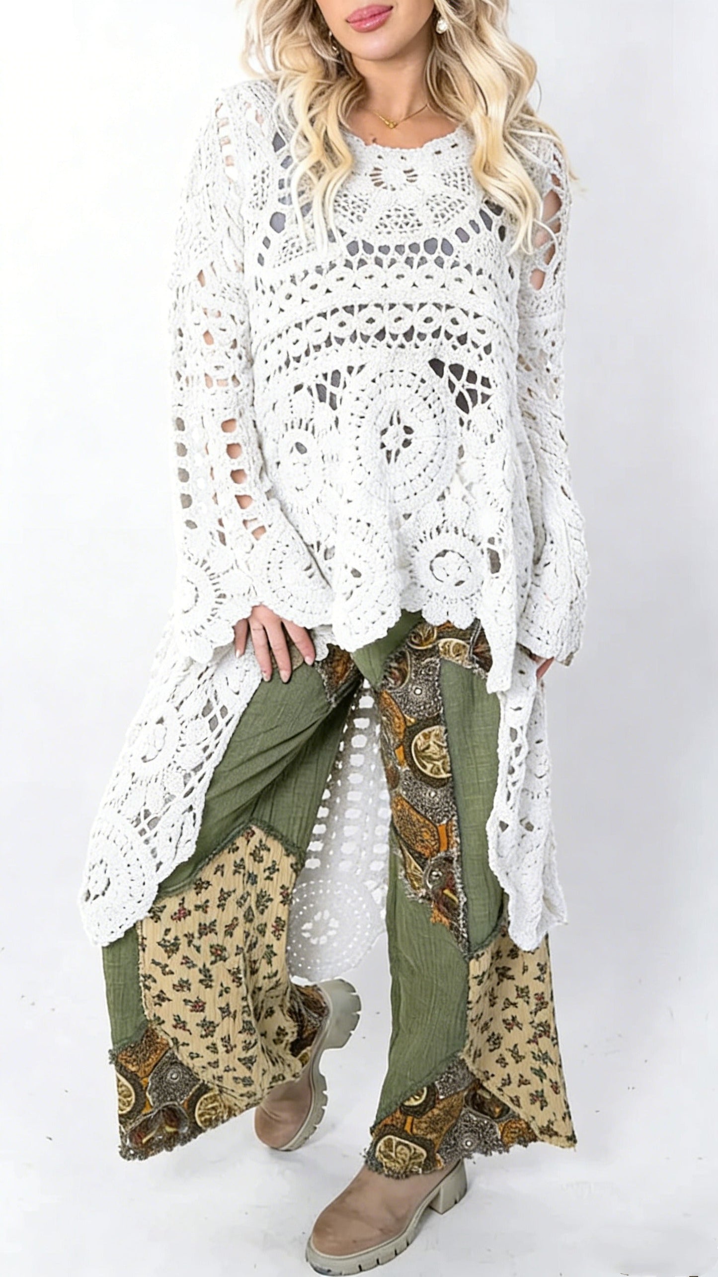 Boheme Hæklet Kimono