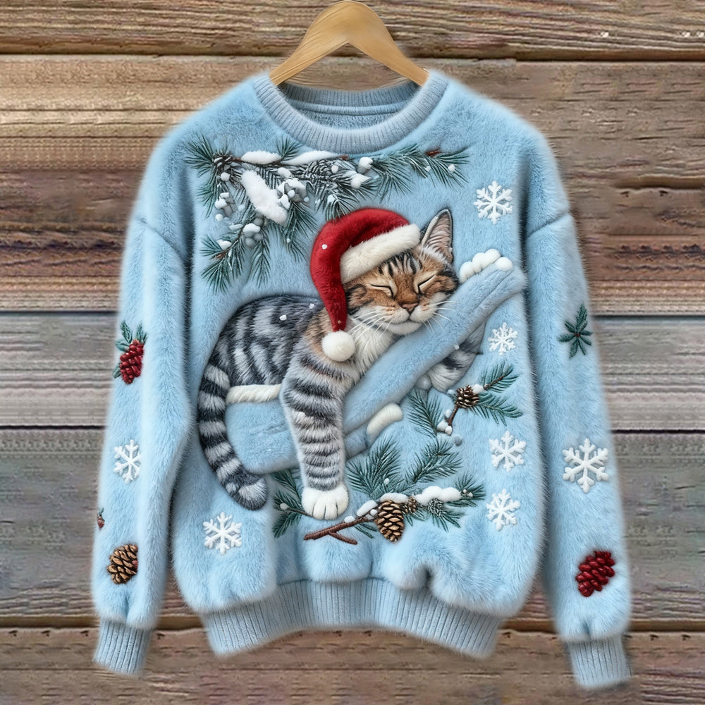 Festive Whiskers – Luksuriøs Julesweater