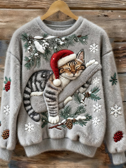 Festive Whiskers – Luksuriøs Julesweater