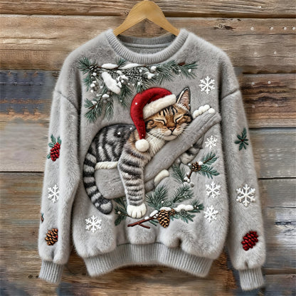 Festive Whiskers – Luksuriøs Julesweater