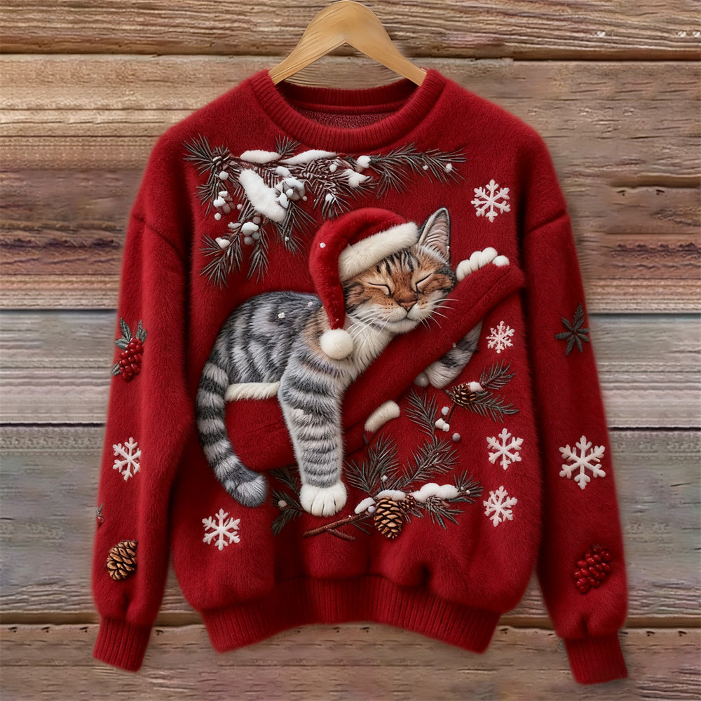 Festive Whiskers – Luksuriøs Julesweater