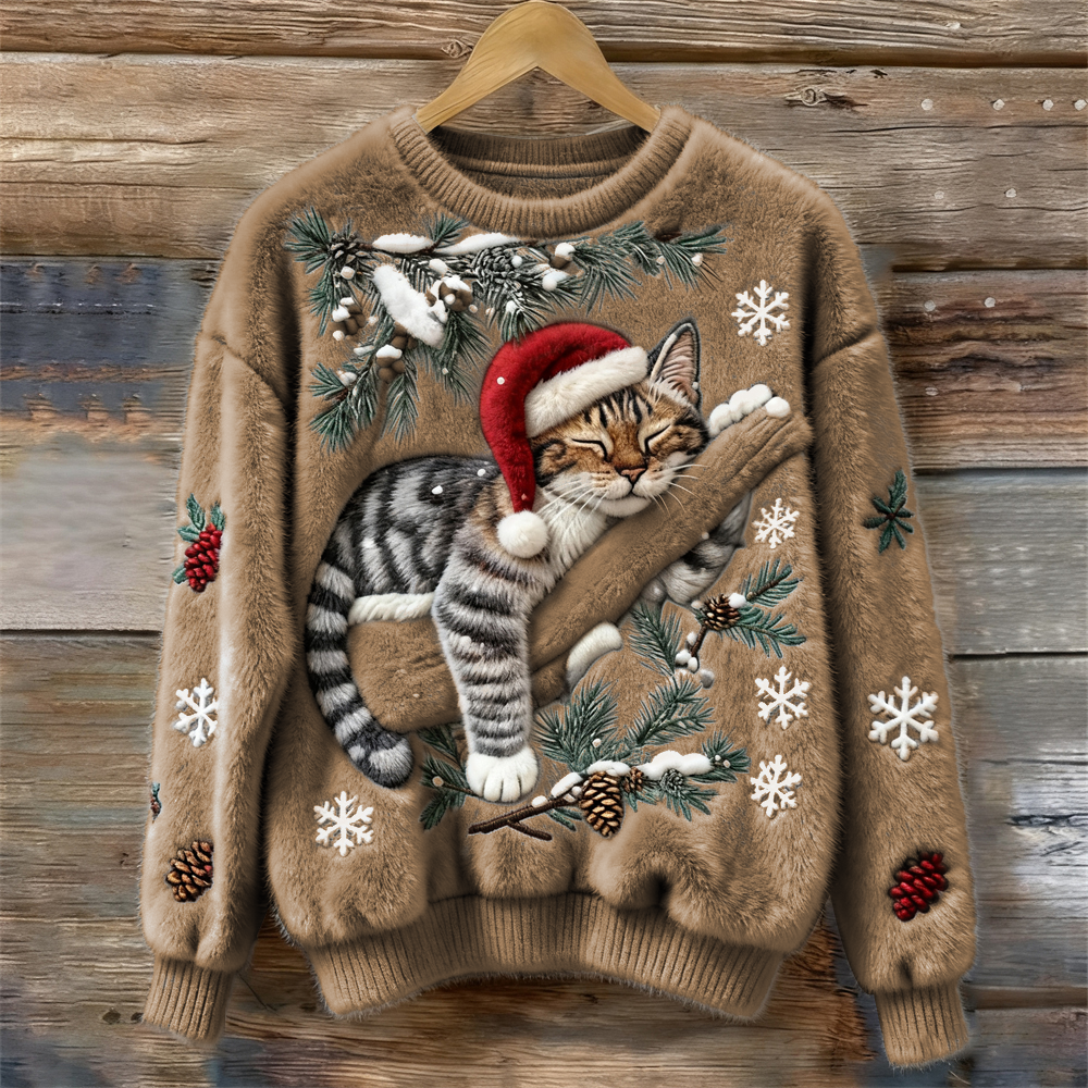 Festive Whiskers – Luksuriøs Julesweater