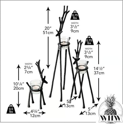 Reindeer™ – Moderne Juledekoration i Metal til Planter og Lys