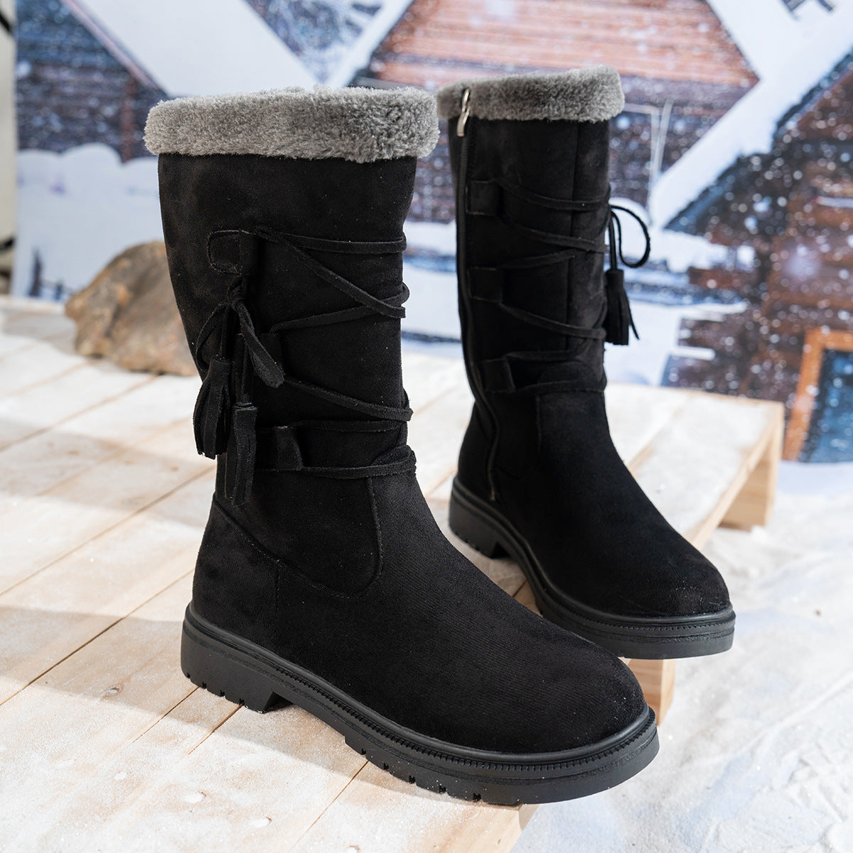 CozyStep™ Tassel Vinterstøvler