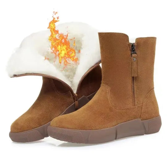 Plush™ – Vandtætte Varme Sne Støvler i Mellemhøjde