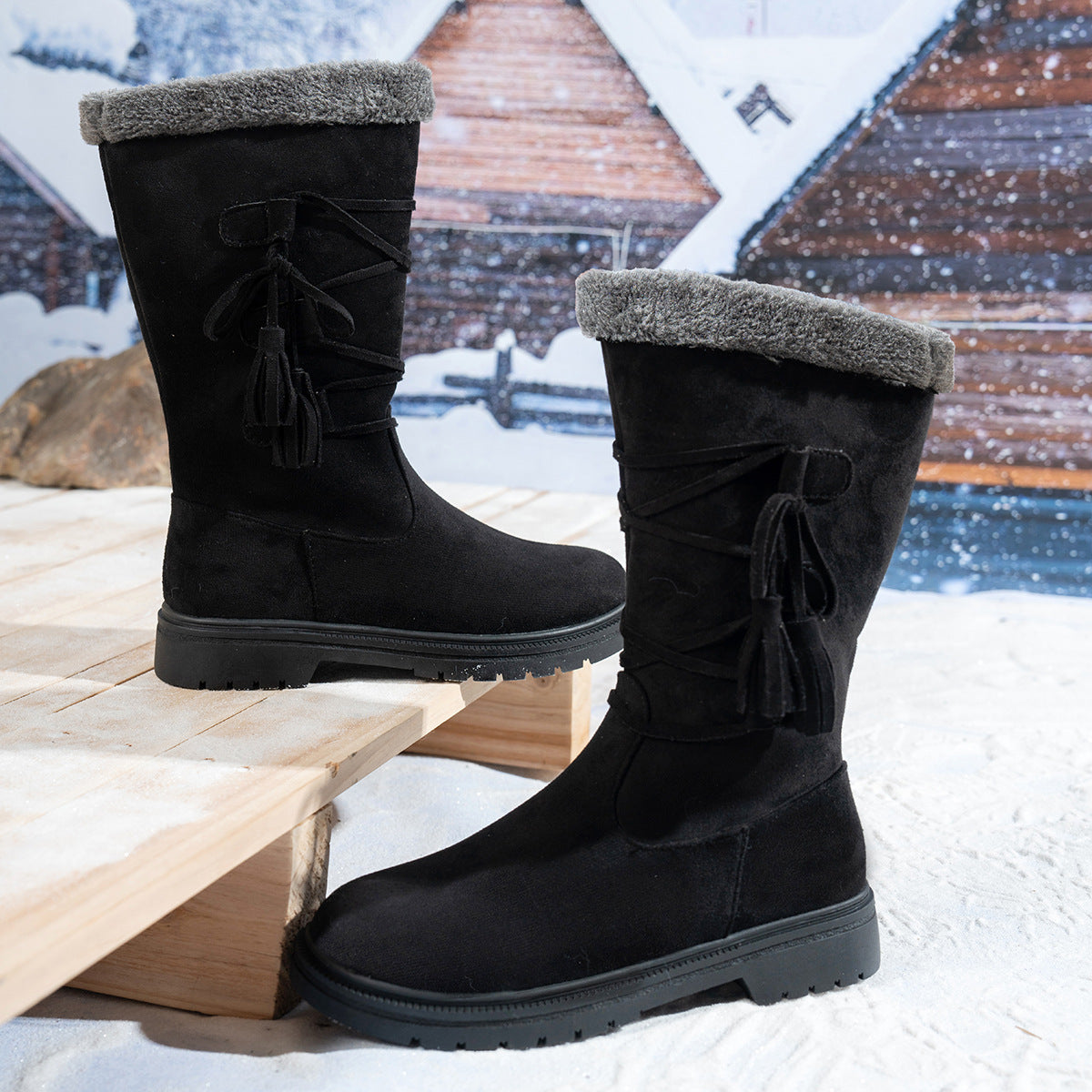 CozyStep™ Tassel Vinterstøvler