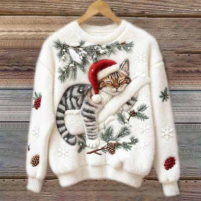 Festive Whiskers – Luksuriøs Julesweater