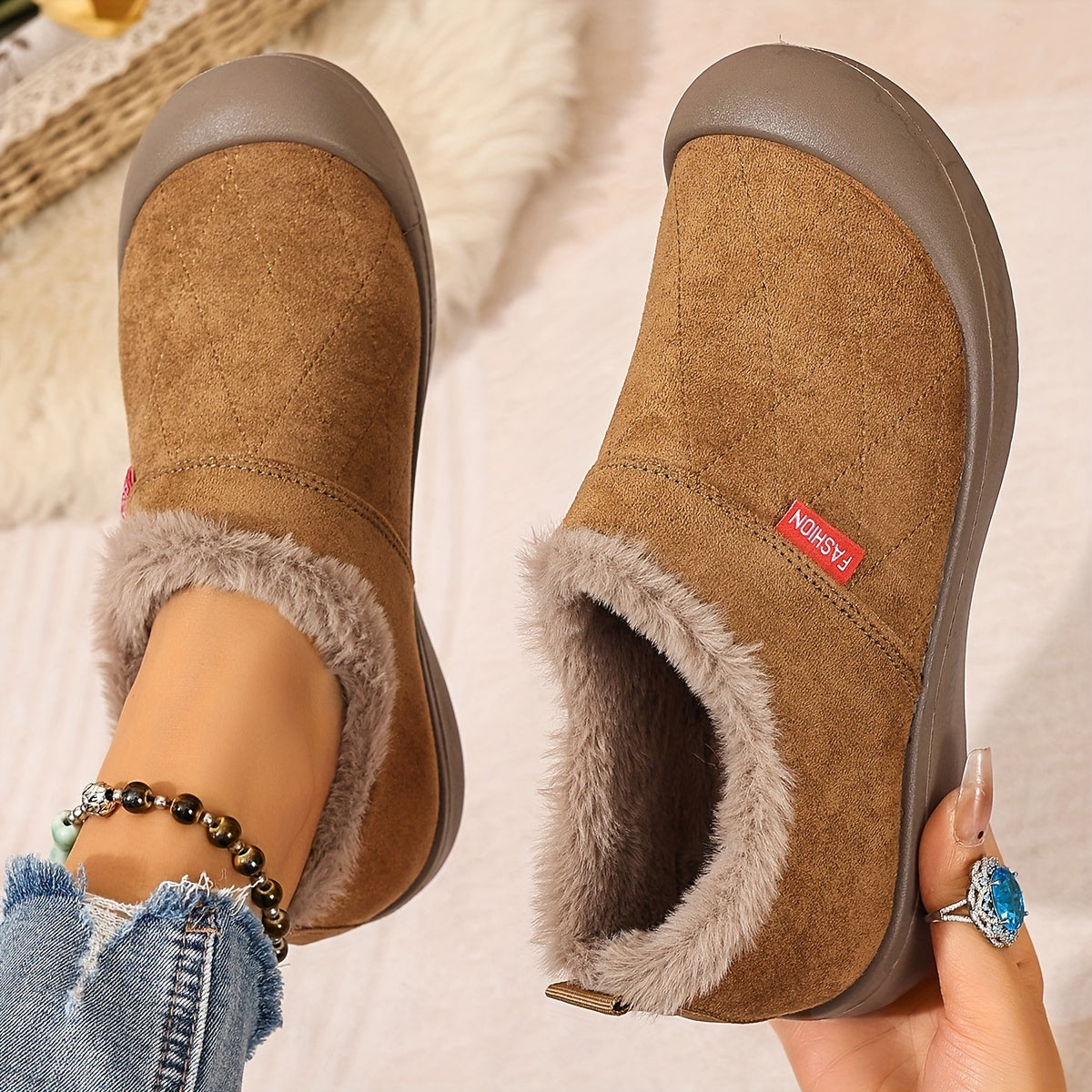 Cozy Cloud Slip-On Damestøvler