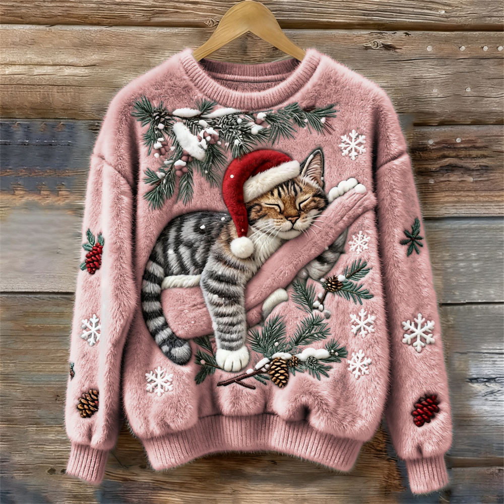 Festive Whiskers – Luksuriøs Julesweater