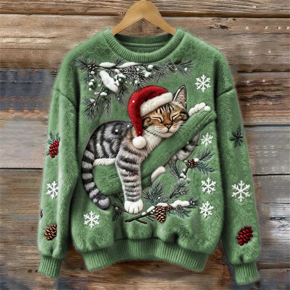 Festive Whiskers – Luksuriøs Julesweater