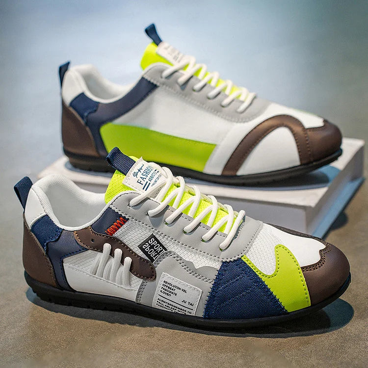 StreetFlex™ – Patchwork Herresneakers med Moderne Design