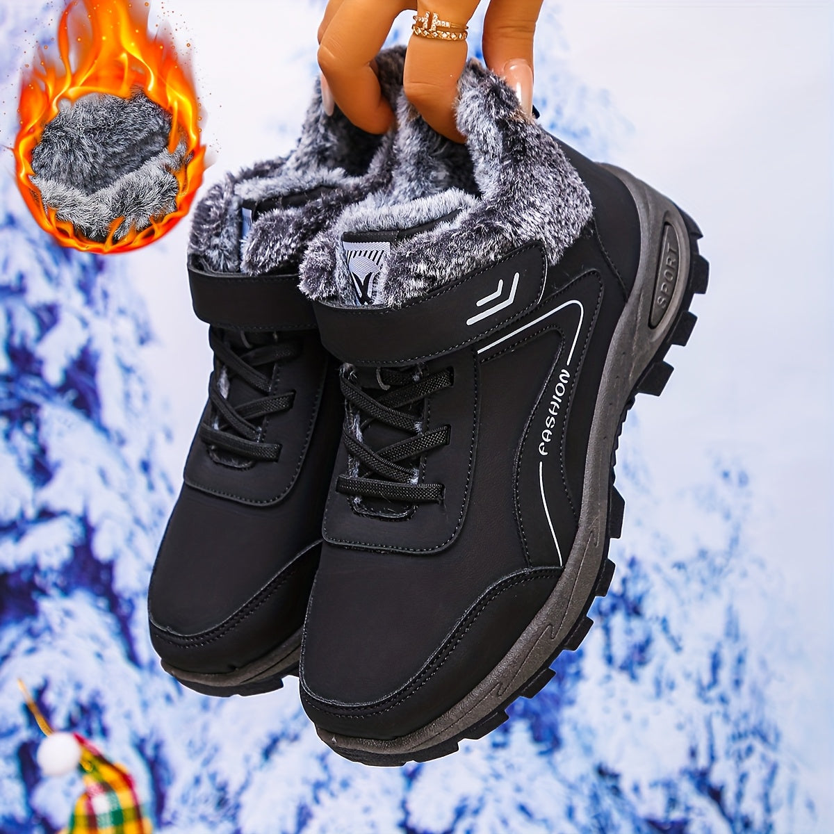 Lunaris™ – Varme og Vandafvisende Vinter Ankelstøvler til Kvinder
