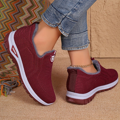 Kvinders Skridsikre Slip-On Vinterstøvler med Varm Foring