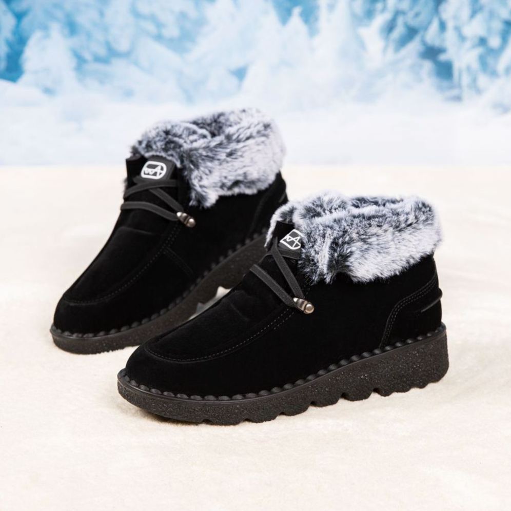 Vinterstøvler til kvinder – Varmforede ortopædiske kortstøvler med skridsikker sål